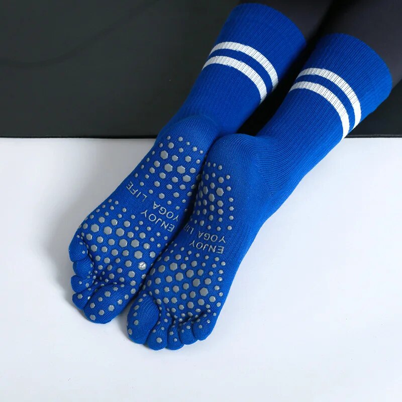 Yoga Fitness Pilates - Frauen Atmungsaktive Yoga Socken Mid-rohr Nicht-slip