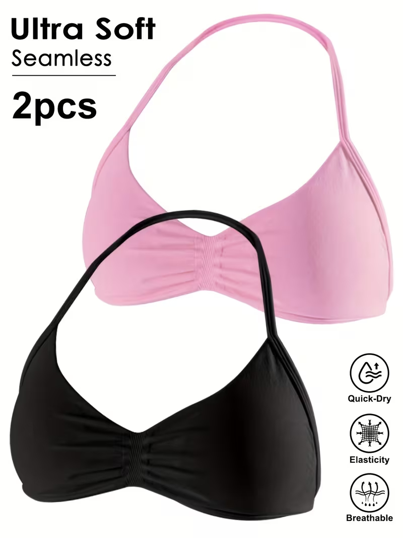 Yoga Fitness Tapis - 2 Stück Nahtlose Sexy Rückenfreie Gym