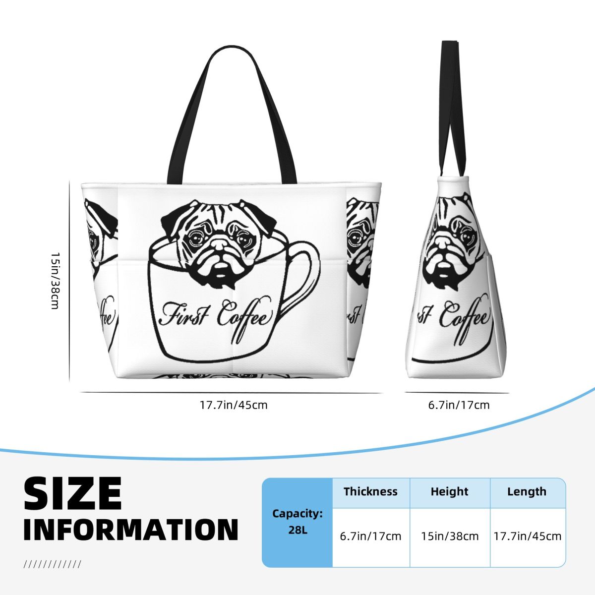 Pug First Coffee Strandtasche, – Yoga In Fitness First Bewertung und Preis