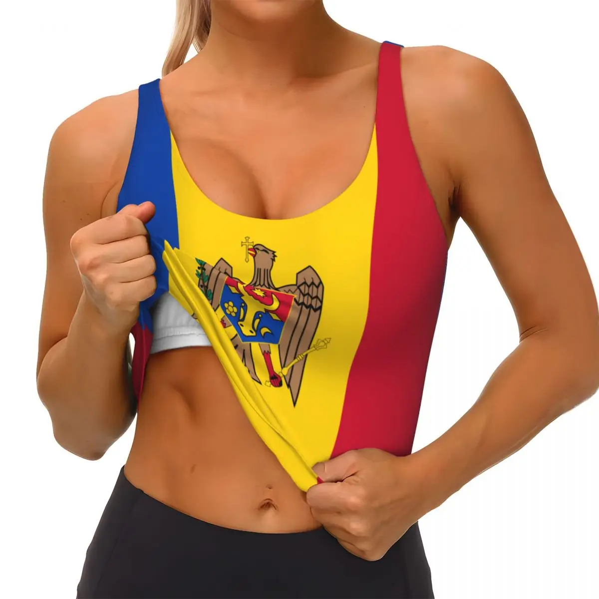 Moldawien Flagge Basic Tops Fr – Yoga Fitness Women Bewertung und Preis