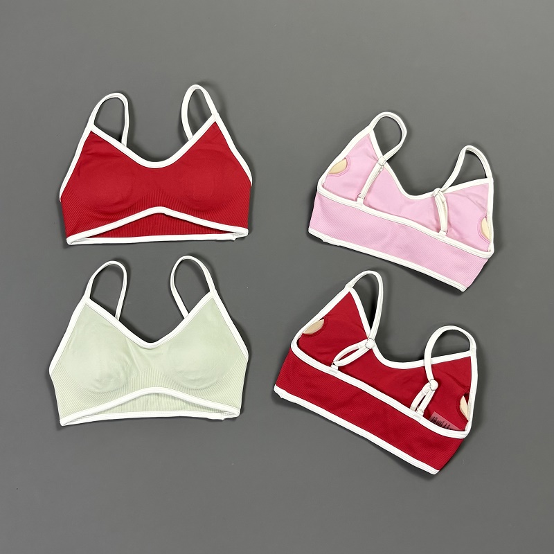 Damen Kontrastlinien-Yoga-BH V – Yoga Fitness Tapis Bewertung und Preis