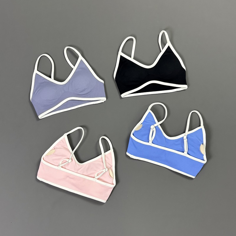 Damen Kontrastlinien-Yoga-BH V – Yoga Fitness Tapis Bewertung und Preis